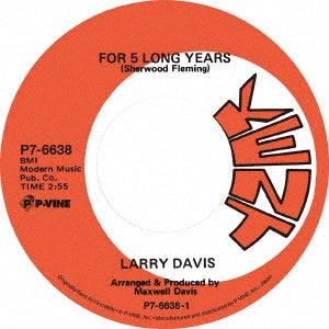 Larry Davis - For 5 Long Years - Japan Vinyl 7 inch Single Record Limited Edition
