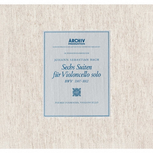 Pierre Fournier - Bach: Suite Fur Violoncello Solo 1 3 5 - Japan 2 UHQCD