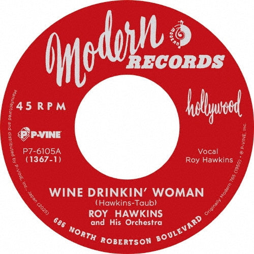 Roy Hawkins - Wine Drinkin' Woman C/W My Temper Is Rising  - Japan Vinyl 7 inch Single Record Limited Edition