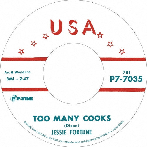 Jesse Fortune - Too Many Cooks C/W Heavy Heart Beat - Japan Vinyl 7 inch Single Record Limited Edition