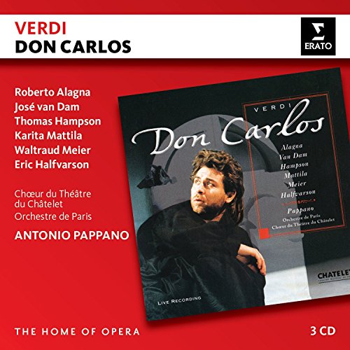 Verdi (1813-1901) - Don Carlo (French): Antonio Pappano / Paris Orchestra, Alagna, Mattila, van Dam, Hampson, etc (1996 Stereo)(3CD) - Import 3 CD