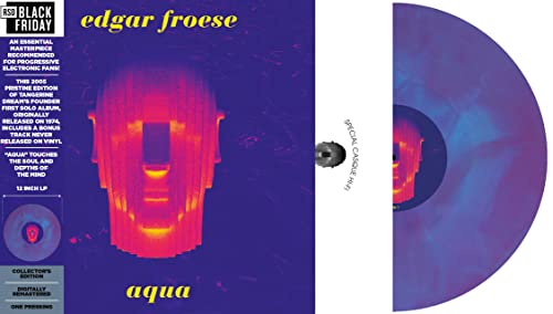 Edgar Froese - Aqua - Import Marble Blue & White Vinyl LP Record Limited Edition