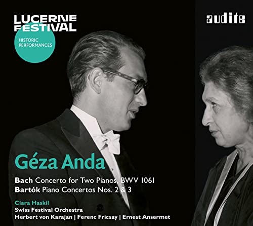 Bartok (1881-1945) - Bartok Piano Concertos Nos.2, 3, Bach Concerto for 2 Pianos : Geza Anda, Haskil(P)Karajan / Fricsay / Ansermet / Lucerne Festival Orchestra - Import Digipak CD