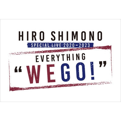 Hiro Shimono - Hiro Shimono Special LIVE 2020→2023 Everything ''WE GO!'' - Japan Blu-ray Disc Box