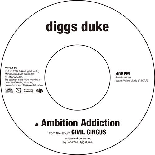 Diggs Duke - Ambition Addiction / Welcome - Japan  7 inch Record Limited Edition