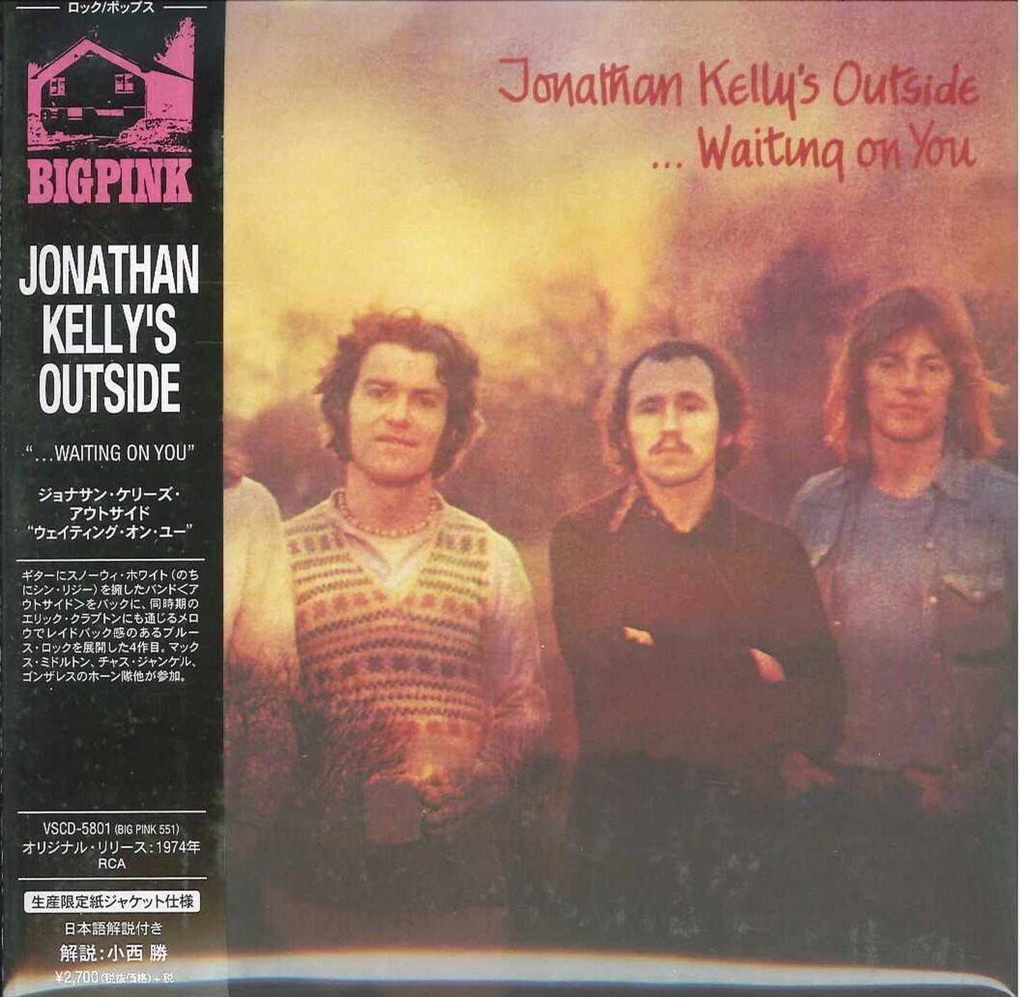 Jonathan Kelly'S Outside - ...Waiting On You - Import Mini LP CD With Japan Obi Limited Edition