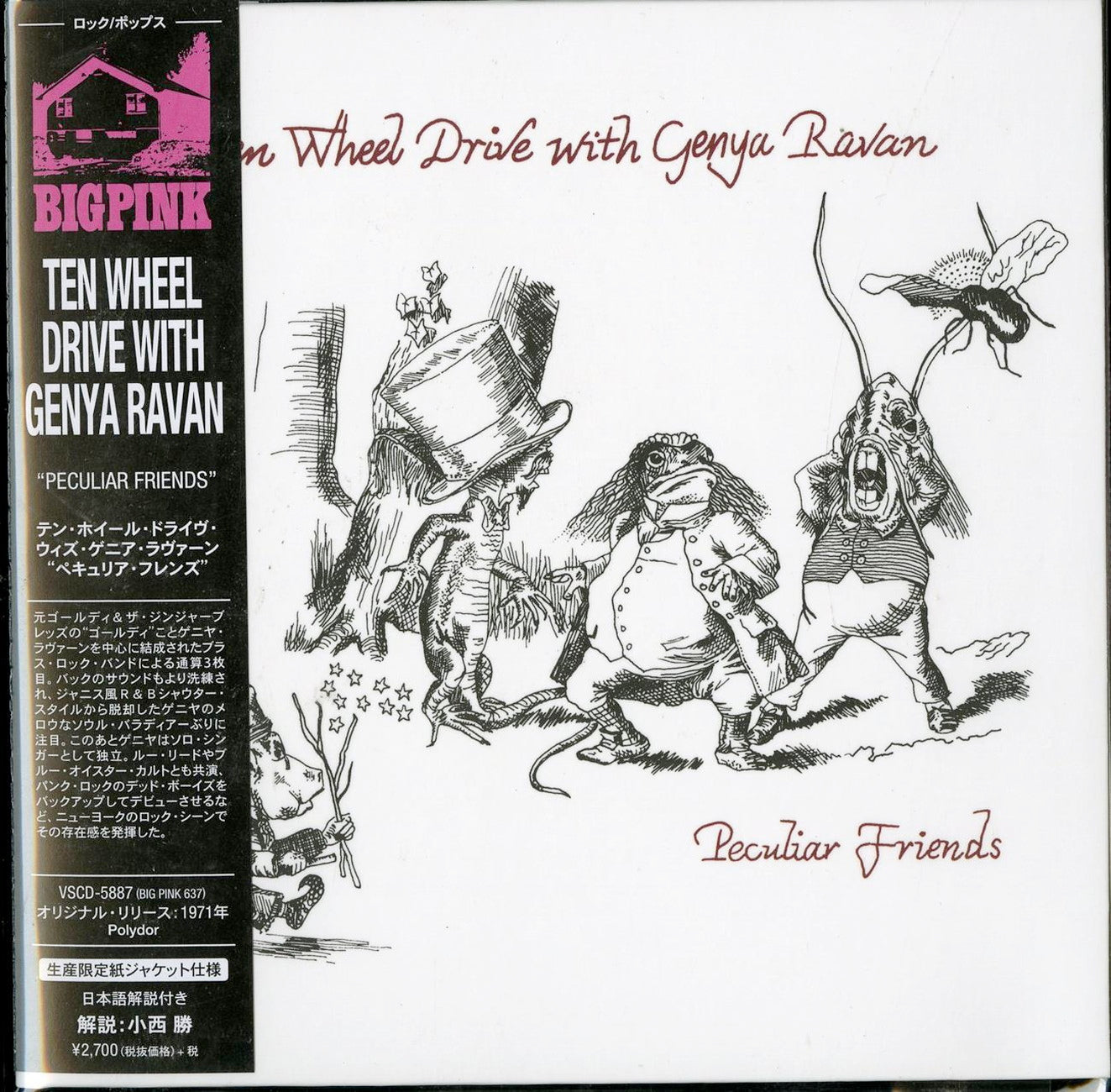 Ten Wheel Drive With Genya Ravan - Peculiar Friends - Import Mini LP CD With Japan Obi Limited Edition