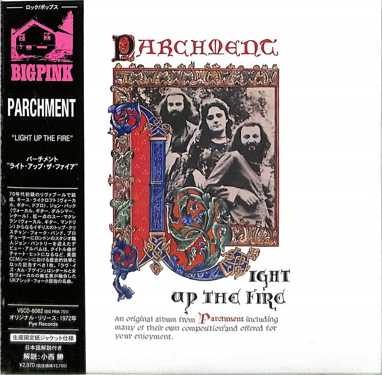 Parchment - Light Up The Fire - Import Mini LP CD Limited Edition
