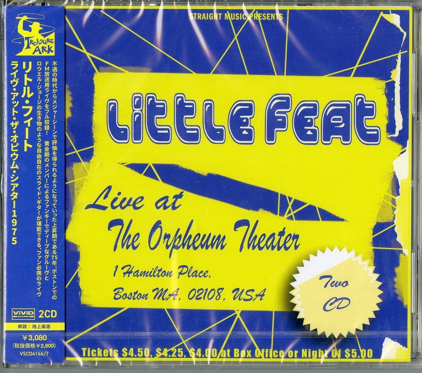 Little Feat - Live At The Orpheum Theater. Boston 1975 - Import 2 CD