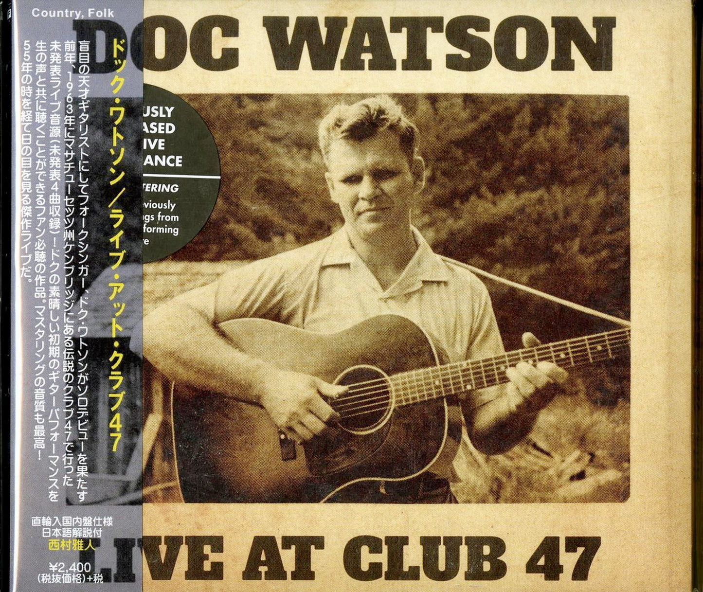 Doc Watson - Live At Club 47 - Japan CD