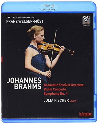 Brahms (1833-1897) - Symphony No.4, Violin Concerto, Academic Festival Overture : Julia Fischer(Vn)Franz Welser-Most / Cleveland Orchestra - Import Blu-ray Disc