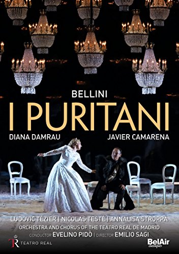 Bellini (1801-1835) - I Puritani : Sagi, Pido / Teatro Real Madrid, Damrau, Camarena, Tezier, etc (2016 Stereo)(2DVD) - Import 2 DVD