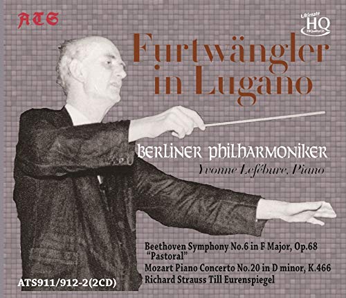 Beethoven (1770-1827) - Beethoven Symphony No.6, Mozart Piano Concerto No.20, R.Strauss Till : Wilhelm Furtwangler / Berlin Philharmonic, Lefebure(P)(1954 Lugano)(2CD) - Import Digipak 2 UHQCD