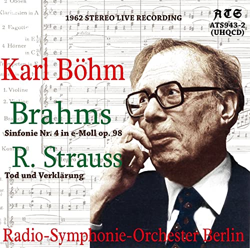 Brahms (1833-1897) - Brahms Symphony No.4, R.Strauss Tod und Verklarung : Karl Bohm / Berlin Radio Symphony Orchestra (1962)(UHQCD) - Import UHQCD
