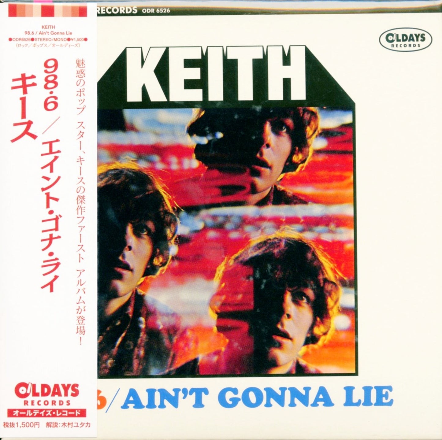 Keith - 98.6 / Ain'T Gonna Lie - Japan  Mini LP CD Bonus Track