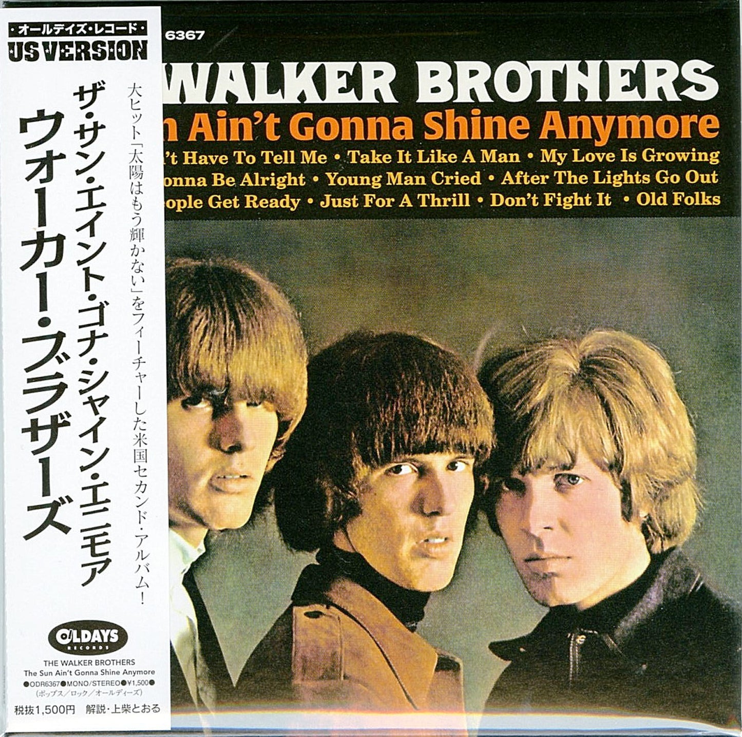 Walker Brothers - The Sun Ain'T Gonna Shine Anymore - Japan  Mini LP CD Bonus Track