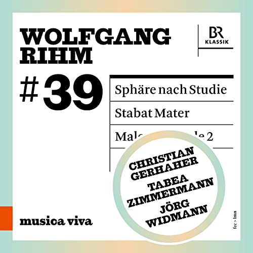 Rihm, Wolgang (1952-) - Stabat Mater, Male Uber Male: Dodds / Bavarian Rso Gerhaher(Br)T.zimmermann(Va)Widmann(Cl) - Import CD