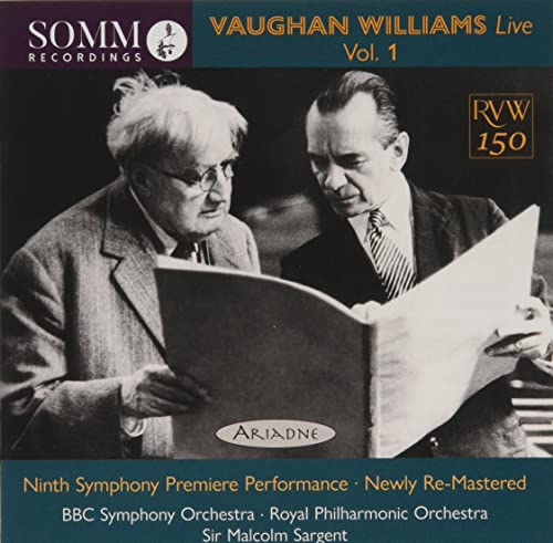 Vaughan Williams (1872-1958) - Symphonies Nos.6, 9, The Wasps Overture : Malcolm Sargent / BBC Symphony Orchestra, Royal Philharmonic (1957, 1958, 1964 Live) - Import CD