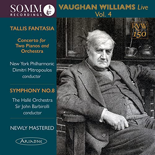 Vaughan Williams (1872-1958) - Sym, 8, : Barbirolli / Halle O +concerto For 2 Pianos, Tallis: Mitropoulos / Nyp Whittemore J.lowe(P) - Import CD