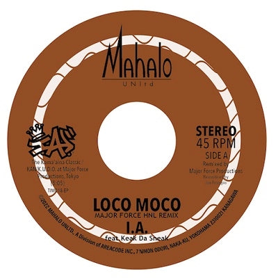 I.A. / Major Force Productions - Loco Moco Major Force Hnl Remix / Instrumental - Japan Vinyl Record
