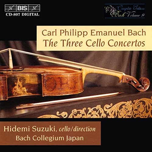Hidemi Suzuki(Vc)/ Bach Collegium Japan - Bach, Carl Philipp Emanuel (1714-1788) Cello Concertos : Hidemi Suzuki(Vc)/ Bach Collegium Japan - Import CD