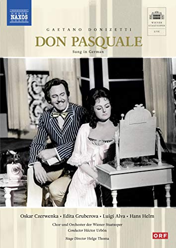 Donizetti (1797-1848) - Don Pasquale(German): H.Thoma, Urbon / Vienna State Opera, Czerwenka, Gruberova, Helm, Alva, etc (1977) - Import DVD