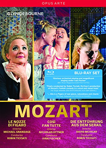 Mozart (1756-1791) - Le Nozze di Figaro, Cosi Fan Tutte, Serail : Ticciati / I.Fischer / Age of Enlightenment Orchestra (Glyndebourne)(3BD) - Import 3 Blu-ray Disc Box
