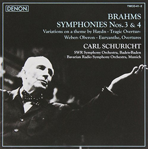 Schuricht, Brahms: Symphonies Nos.3 & 4, Etc.‐Brahms (1833-1897) - Japan 2 CD