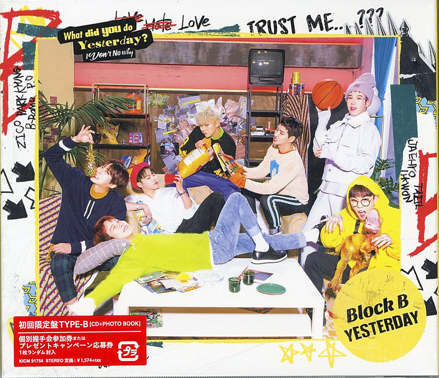 Block B - Yesterday (Type-B) - Japan  CD+Book Limited Edition