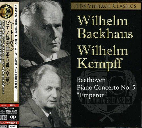 Wilhelm Backhaus - TBS Vintage Classics 4 Beethoven Piano Cto 5 - Japan SACD Hybrid