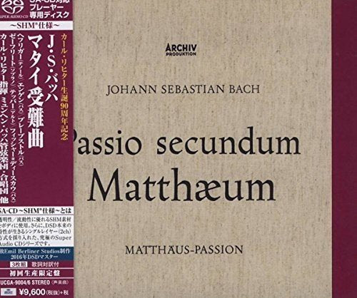 Karl Richter (conductor) - J.S. Bach: Matthaus-Passion BWV244 - Japan SHM-SACD Limited Edition