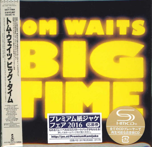 Tom Waits - Big Time (Release year: 2016) - Japan  Mini LP SHM-CD Limited Edition