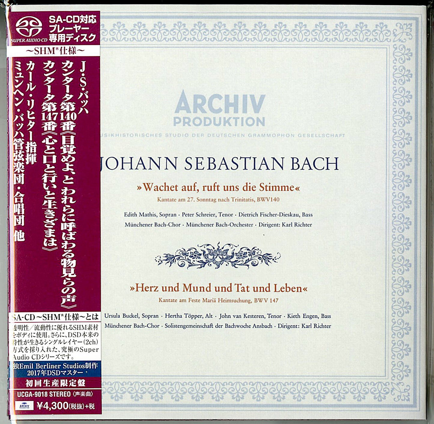Karl Richter (conductor) - J.S.Bach: Kantaten BWV140.147 - Japan Mini LP SHM-SACD Limited Edition