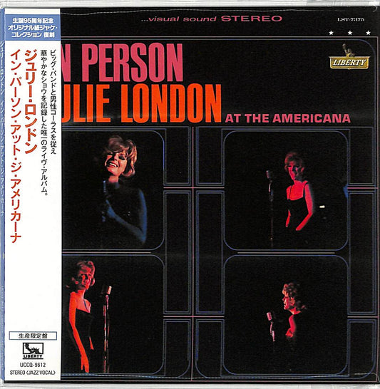 Julie London - In Person At The Americana - Japan  Mini LP CD Limited Edition