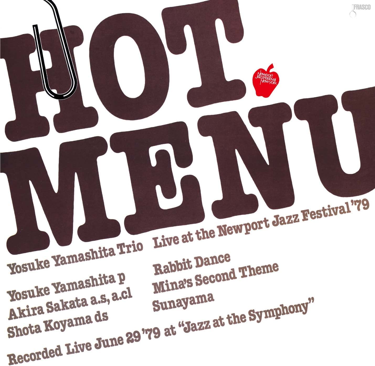 Yosuke Yamashita Trio - Hot Menu Live At New Port'79 - Japan  SHM-CD
