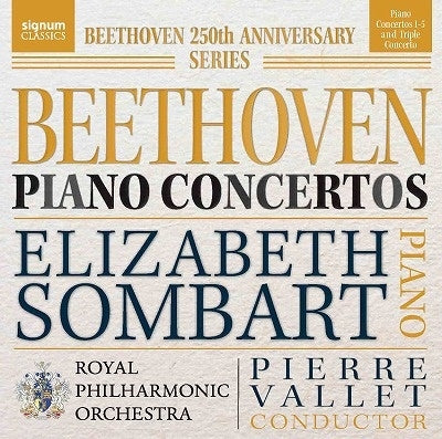 Beethoven (1770-1827) - Complete Piano Concertos, Triple Concerto : Elizabeth Sombart(P)Duncan Riddell(Vn)Richard Harwood(Vc)Pierre Vallet / Royal Philharmonic (3CD) - Import 3 CD