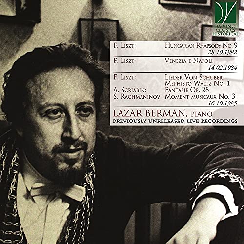Berman - Piano Music: Historical Live Recording - Import CD