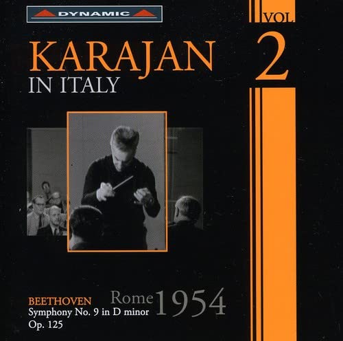 Beethoven (1770-1827) - Symphony No, 9, : Karajan / Rome RAI Symphony Orchestra, Stich-Randall, Rossel-Majdan, Kmentt, Frick (1954) - Import CD