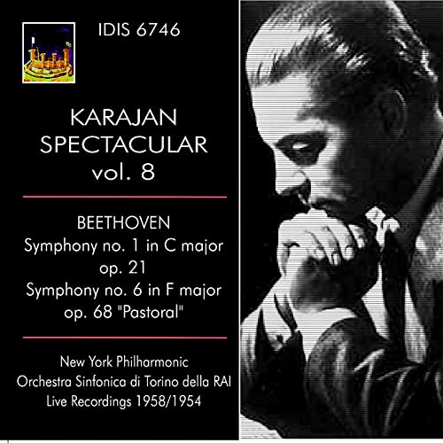 Beethoven (1770-1827) - Symphonies Nos.1, 6 : Herbert von Karajan / New York Philharmonic, RAI Trino Symphony Orchestra (1958, 1954) - Import CD