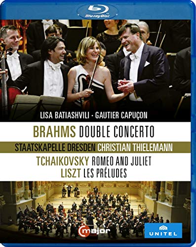 Brahms (1833-1897) - Brahms Double Concerto, Tchaikovsky, Liszt : Lisa Batiashvili(Vn)Gautier Capucon(Vc)Christian Thielemann / Staatskapelle Dresden - Import Blu-ray Disc
