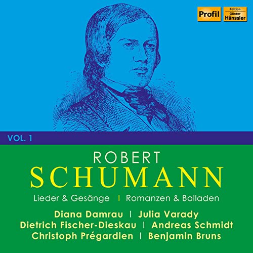 Schumann, Robert (1810-1856) - Lieder & Gesange, Romanzen & Balladen Vol.1 : Damrau, Varady, F-Dieskau, A.Schmidt, Pregardien, B.Bruns, etc (4CD) - Import 4 CD
