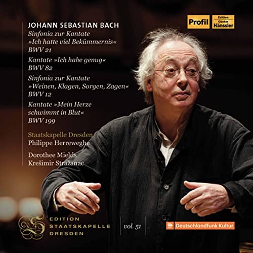 Bach (1685-1750) - Cantatas Nos.82, 199, etc : Philippe Herreweghe / Staatskapelle Dresden, Strazanac, Mields +Verdi, Berlioz, Mahler - Import 2 CD