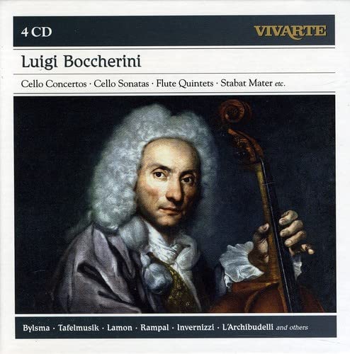 Boccherini (1743-1805) - Luigi Boccherini: Cello Concertos; Cello Sonatas; Flute Quintets; Stabat mater etc.(Vivarte) - Import 4 CD Box Limited Edition